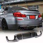 BMW 5 Series F10/F11 2010–2016 Rear Bumper Diffuser Carbon V2 (M-Sport) photo 1