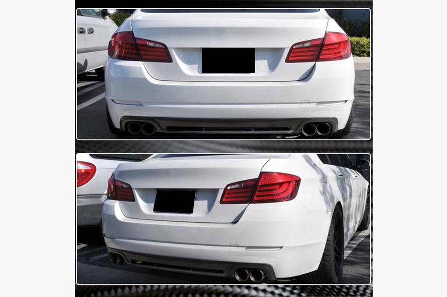 BMW 5 Series F10/F11 2010–2016 Rear Bumper Diffuser for F10 Base 2010-2013, Carbon Photo 3