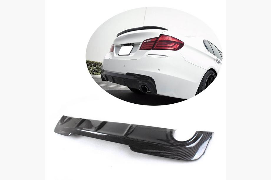 BMW 5 Series F10/F11 2010–2016 Rear Diffuser V5 for F10 M-Sport, Carbon Photo 1