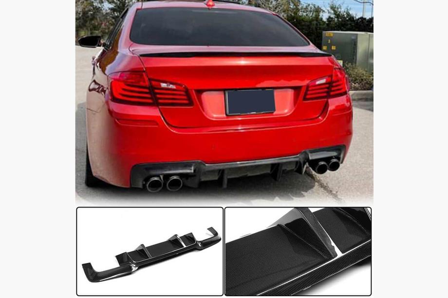 BMW 5 Series F10/F11 2010–2016 Rear Bumper Diffuser Carbon V2 (for M5) Image