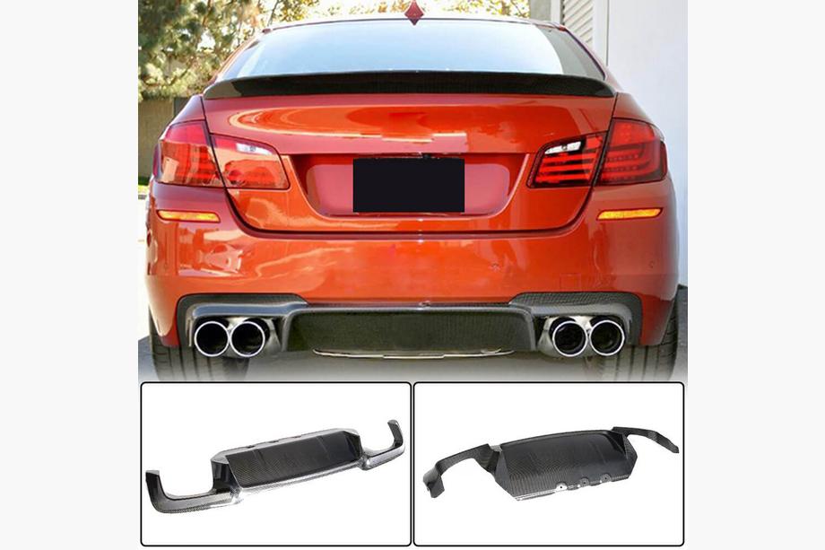 BMW 5 Series F10/F11 2010–2016 Rear Bumper Diffuser Carbon V4 (for M5) Image