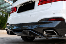 BMW 5 Series G30/G31 2017–2023 V4 rear bumper diffuser (for M-Sport/M5 F90, Carbon) photo 3