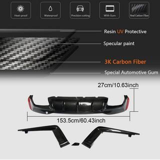 Rear bumper diffuser V5 (for M-Sport/M5 F90, carbon) BMW 5 Series G30/G31 2017–2023 photo 3