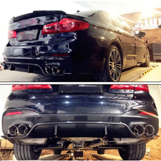 Rear bumper diffuser V6 (for M-Sport, carbon) BMW 5 Series G30/G31 2017–2023 photo 2