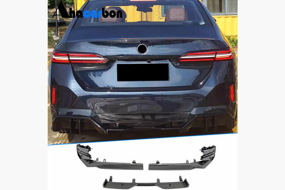 BMW 5/i5 Series G60/G60E/G61 2023- Rear Bumper Diffuser (for M-Sport, Carbon) Photo 1