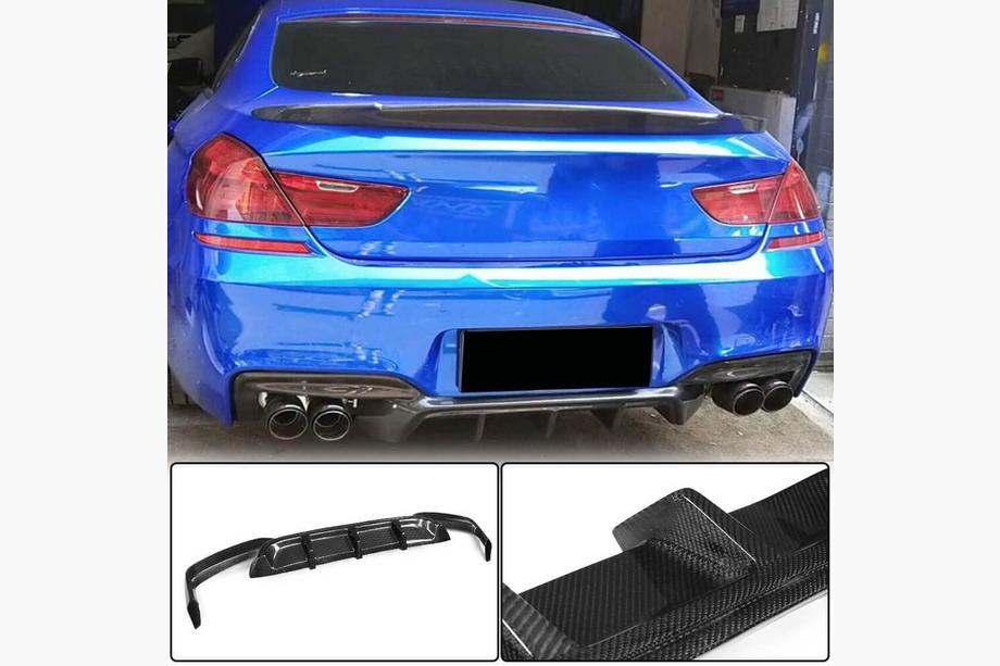 BMW 6 Series F12/F13/F06 2011-2018 Rear Bumper Diffuser V1 for M-Sport/M6, Carbon Image