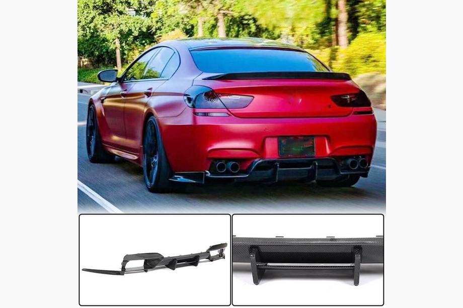 BMW 6 Series F12/F13/F06 2011-2018 Rear Bumper Diffuser FRP V7 (for M6) Image