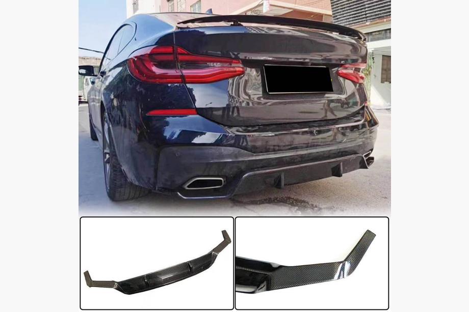 BMW 6 Series G32 2017- Rear Bumper Diffuser V1 for M-Sport 2017-2020, Carbon Image