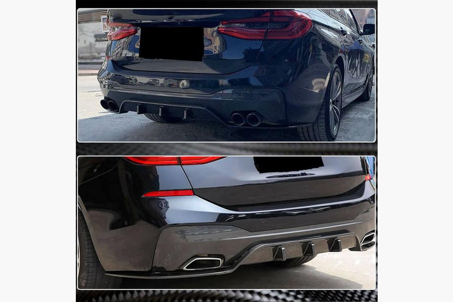 BMW 6 Series G32 2017- Rear Bumper Diffuser V2 (for M-Sport 2017-2020, Carbon) Photo 4