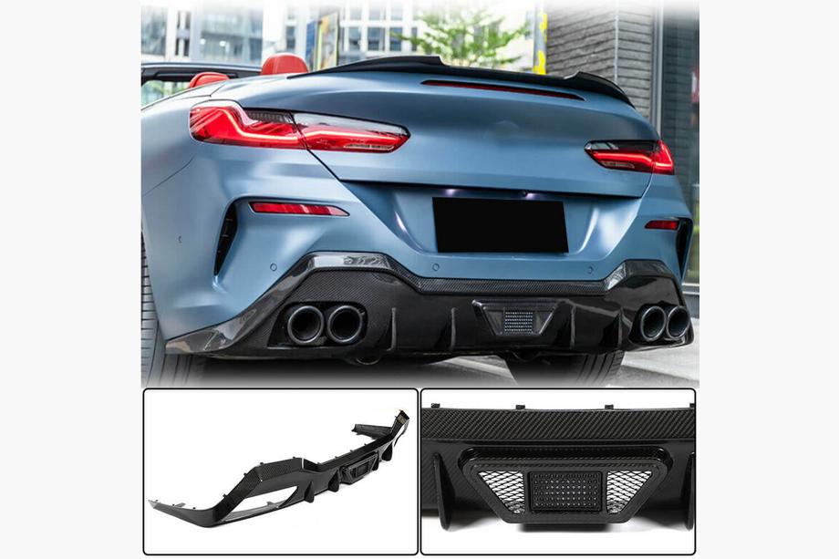 BMW 8 Series G14/G15/G16 2018- Rear Bumper Diffuser V1 for G14/G15 M-Sport, Carbon Photo 1