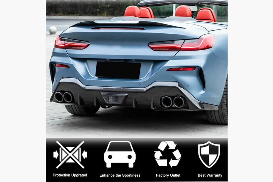 BMW 8 Series G14/G15/G16 2018- Rear Bumper Diffuser V1 for G14/G15 M-Sport, Carbon Photo 2