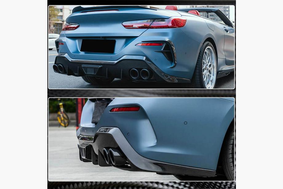 BMW 8 Series G14/G15/G16 2018- Rear Bumper Diffuser V1 for G14/G15 M-Sport, Carbon Photo 3