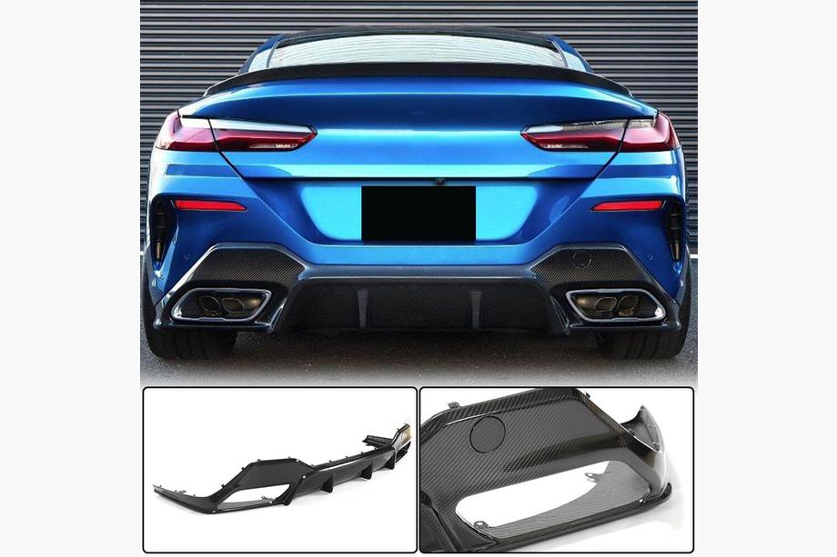BMW 8 Series G14/G15/G16 2018- Rear Bumper Diffuser V2 for G14/G15 M-Sport, Carbon Image