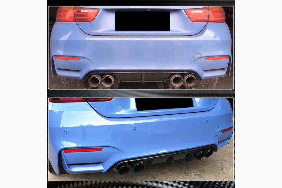BMW 3 Series F30/F31 2012-2019 Rear Bumper Diffuser Carbon V11 (for F80) Photo 5