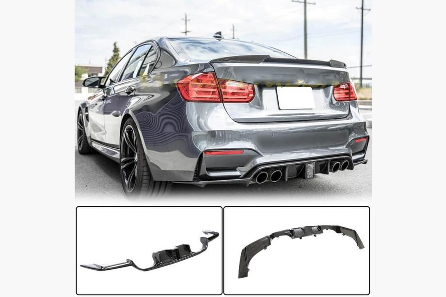 BMW 3 Series F30/F31 2012-2019 Rear Bumper Diffuser V12 (for F80, Carbon) Photo 1