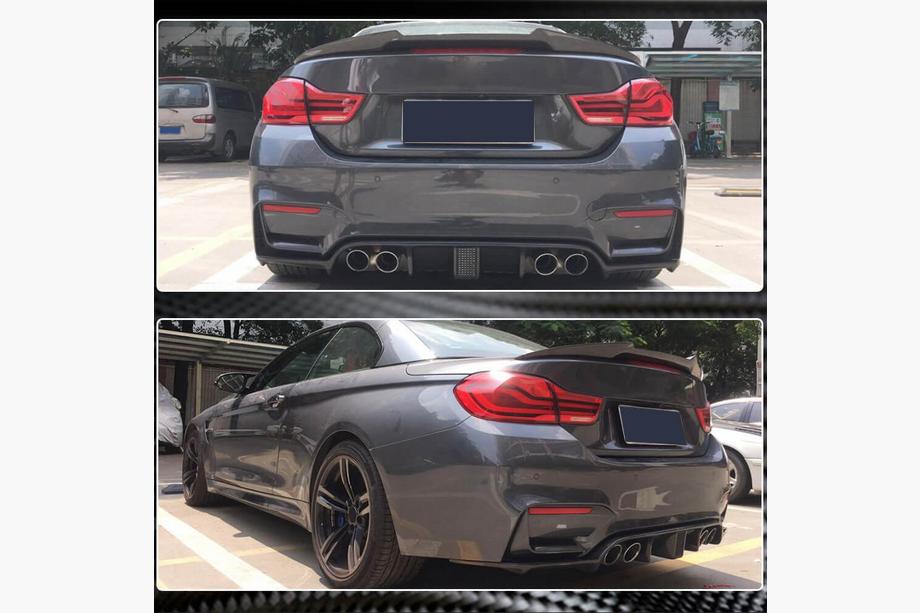BMW 3 Series F30/F31 2012-2019 Rear Bumper Diffuser V12 (for F80, Carbon) Photo 4