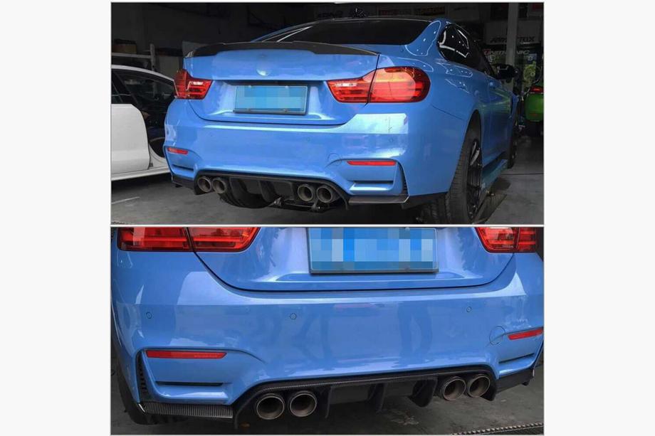 BMW 3 Series F30/F31 2012-2019 Rear Bumper Diffuser ABS V14 (for F80) Photo 2