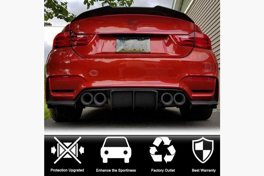 BMW 3 Series F30/F31 2012-2019 Rear Bumper Diffuser ABS V14 (for F80) Photo 3