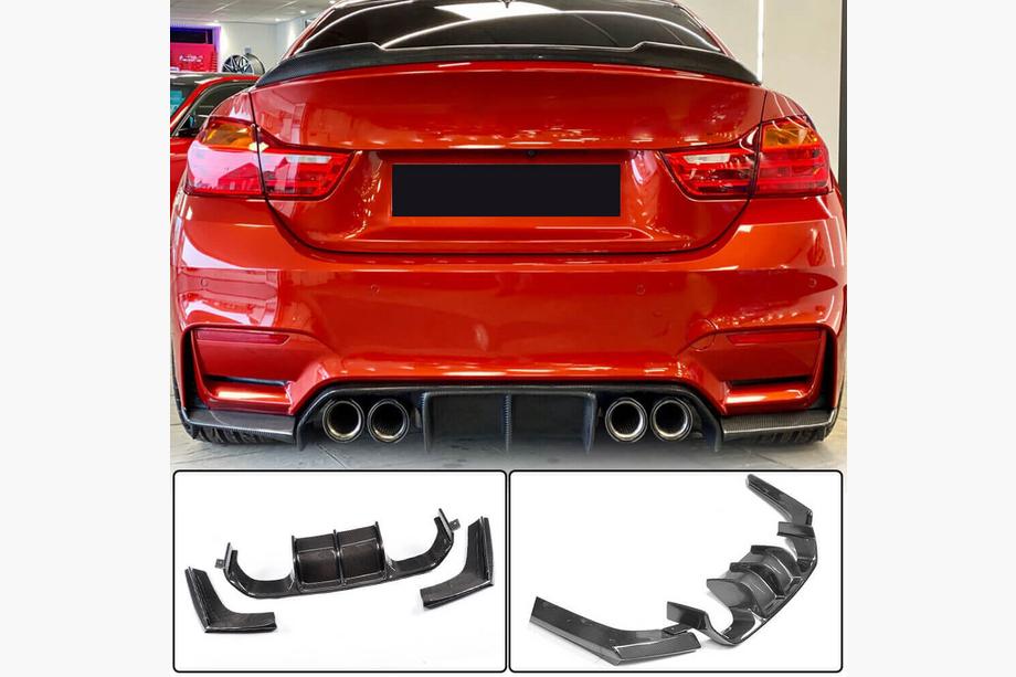 BMW 4 Series F32/F33/F36 2012-2020 Rear Bumper Diffuser V4 (for F82/F83, Carbon) Photo 3