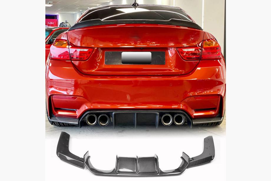 BMW 4 Series F32/F33/F36 2012-2020 Rear Bumper Diffuser V5 (for F82/F83, Carbon) Photo 2