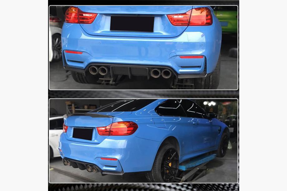 BMW 4 Series F32/F33/F36 2012-2020 Rear Bumper Diffuser V5 (for F82/F83, Carbon) Photo 5