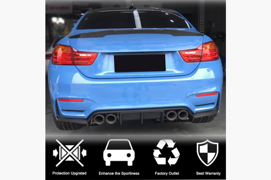 BMW 4 Series F32/F33/F36 2012-2020 Rear Bumper Diffuser V6 (for F82/F83, Carbon) Photo 3