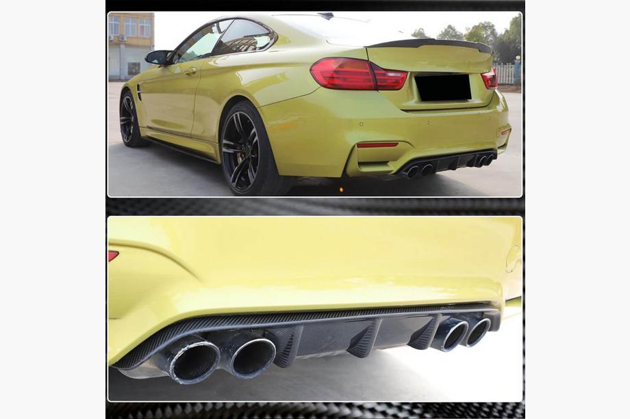 BMW 4 Series F32/F33/F36 2012-2020 Rear Bumper Diffuser V10 (for F82/F83, Carbon) Image