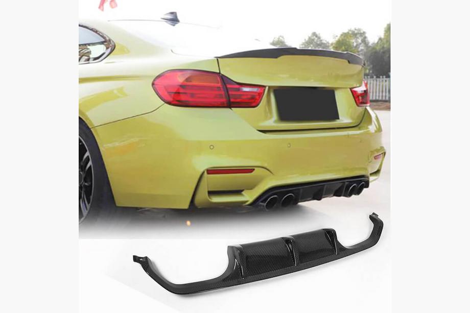 BMW 4 Series F32/F33/F36 2012-2020 Rear Bumper Diffuser FRP V15 (for F82/F83) Image