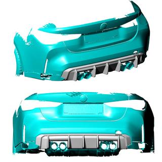 Rear Bumper Diffuser V1 (for G80, Carbon) BMW 3 Series G20/G21 2018- photo 2