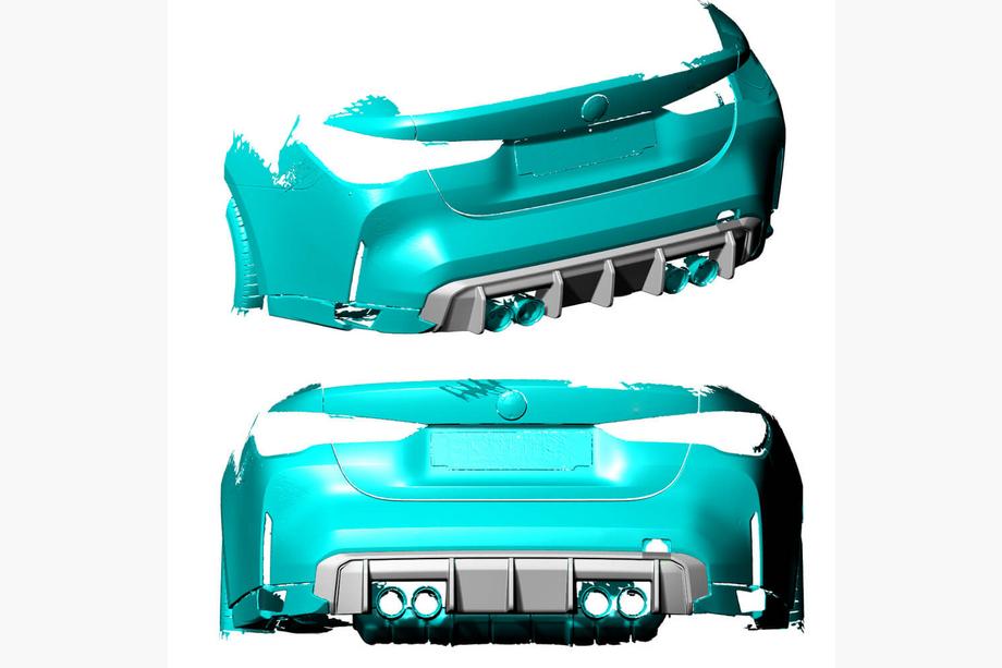 BMW 4 Series G22/23/26 2020- Rear Diffuser V1 (for G82/G83, Carbon) Photo 2
