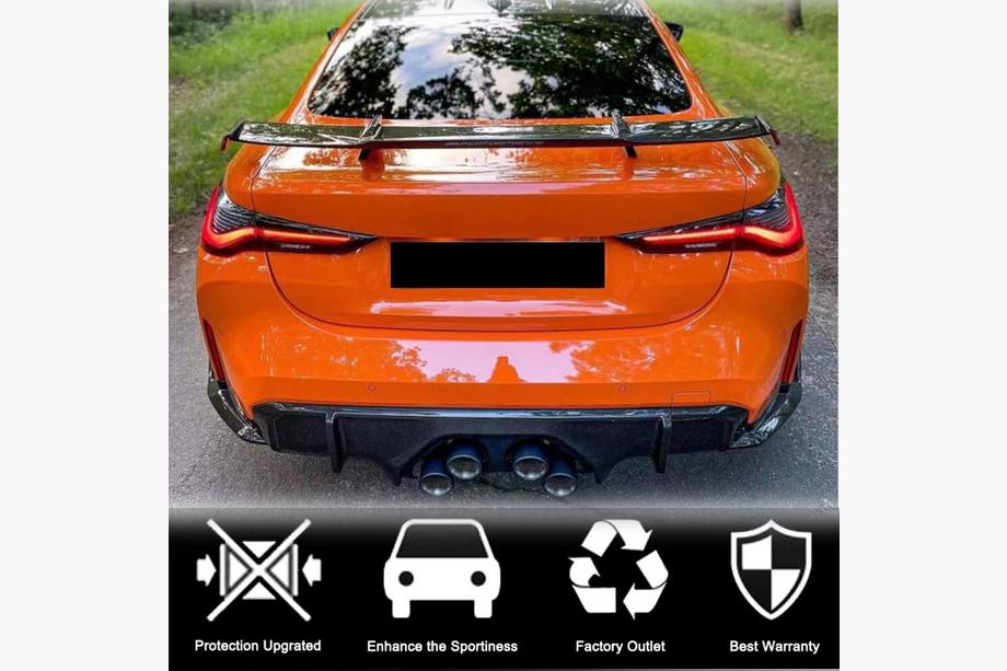 BMW 4 Series G22/23/26 2020- Rear Bumper Diffuser V2 (for G82/G83, Carbon) Photo 2