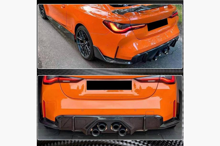 BMW 4 Series G22/23/26 2020- Rear Bumper Diffuser V2 (for G82/G83, Carbon) Photo 3