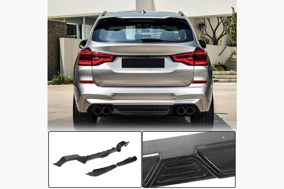 BMW X3 G01 2018- Rear Bumper Diffuser V2 (for F97 2018-2021, Carbon) Image