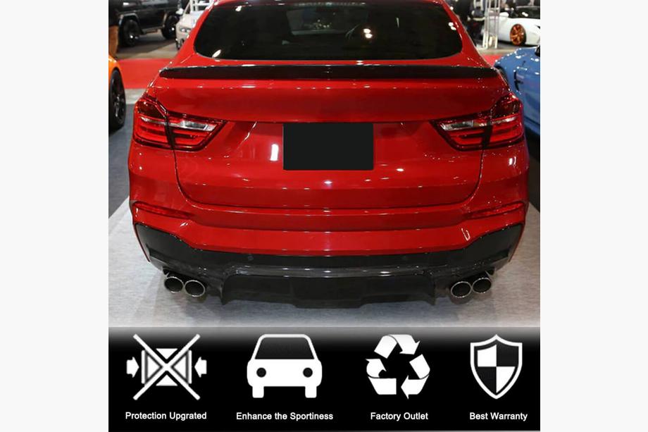 BMW X4 F26 2014-2018 Rear Bumper Diffuser (for M-Sport, Carbon) Photo 2