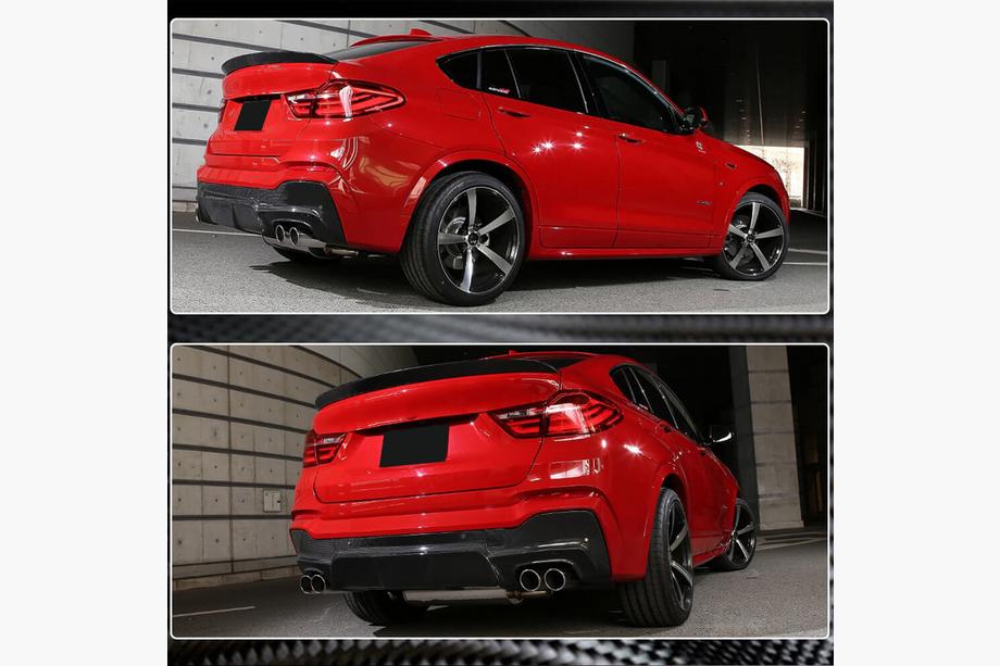 BMW X4 F26 2014-2018 Rear Bumper Diffuser (for M-Sport, Carbon) Photo 3