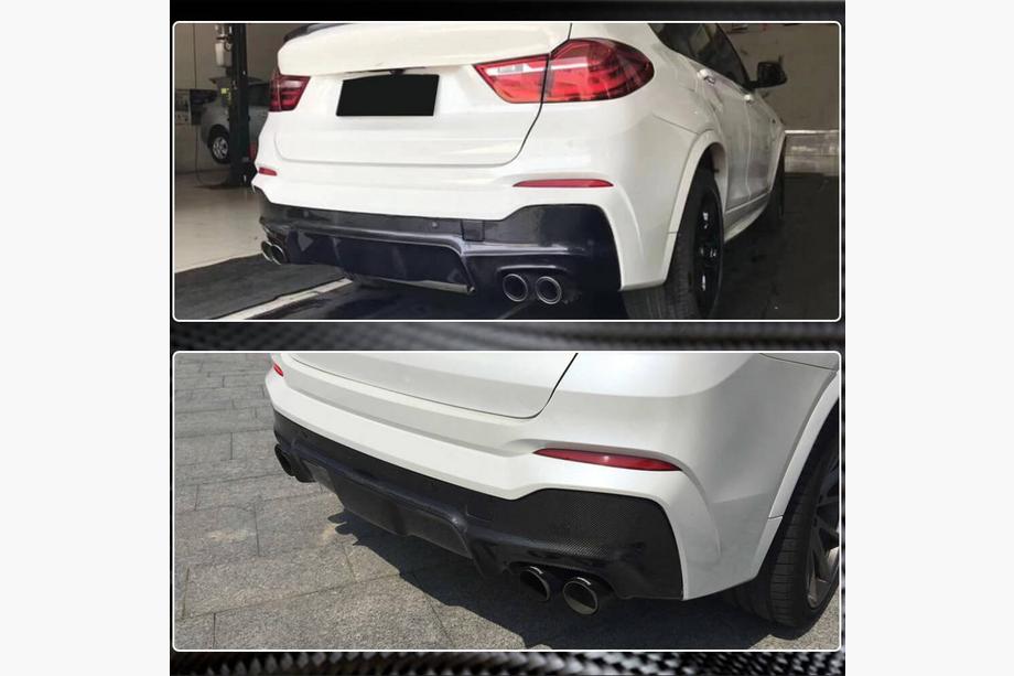 BMW X4 F26 2014-2018 Rear Bumper Diffuser (for M-Sport, Carbon) Photo 4
