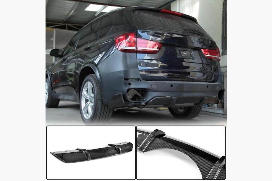 BMW X5 F15 2013-2018 Rear Bumper Diffuser V2 (for M-Sport, Carbon) Photo 2