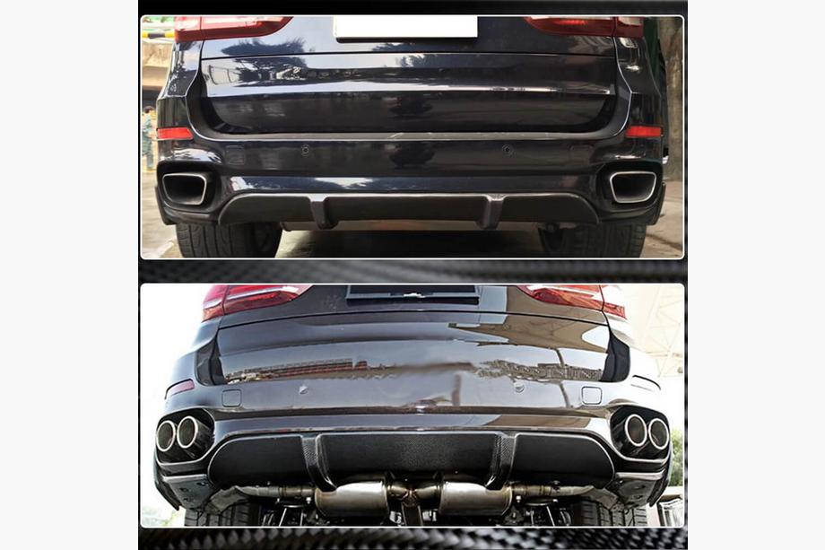 BMW X5 F15 2013-2018 Rear Bumper Diffuser V2 (for M-Sport, Carbon) Photo 5