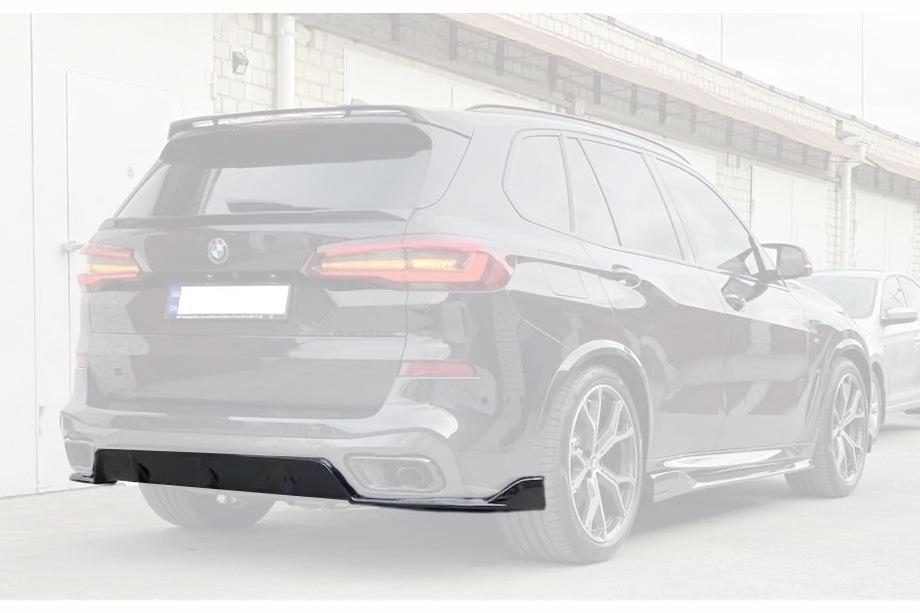 BMW X5 G05 2019–2026 Rear Bumper Diffuser V2 (2018-2022, Gloss Black) Photo 1