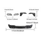 BMW X5 G05 2019–2026 Rear Bumper Diffuser V4 (2018-2022, Gloss Black) photo 3