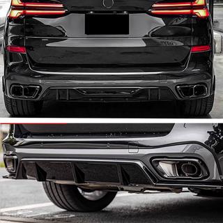 Rear Bumper Diffuser V4 (2018-2022, Gloss Black) BMW X5 G05 2019–2026 photo 2