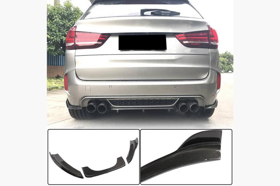 BMW X5 F15 2013-2018 Rear Bumper Diffuser Carbon V4 (for F85) Image