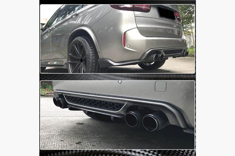 BMW X6 F16 2014-2019 Rear Bumper Diffuser FRP V3 (for F86) Photo 3