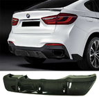 BMW X6 F16 2014-2019 Rear Bumper Diffuser V2 (for M-Sport, Carbon) photo 5