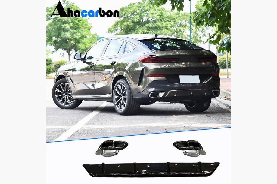 BMW X6 G06 2019–2027 Rear Bumper Diffuser ABS (for M-Sport, 2023+) Image