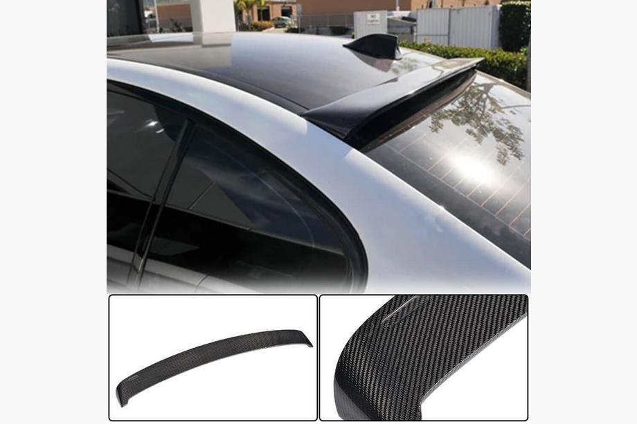 BMW 5 Series F10/F11 2010–2016 Rear Window Spoiler Visor V2 (for F10, Carbon) Image