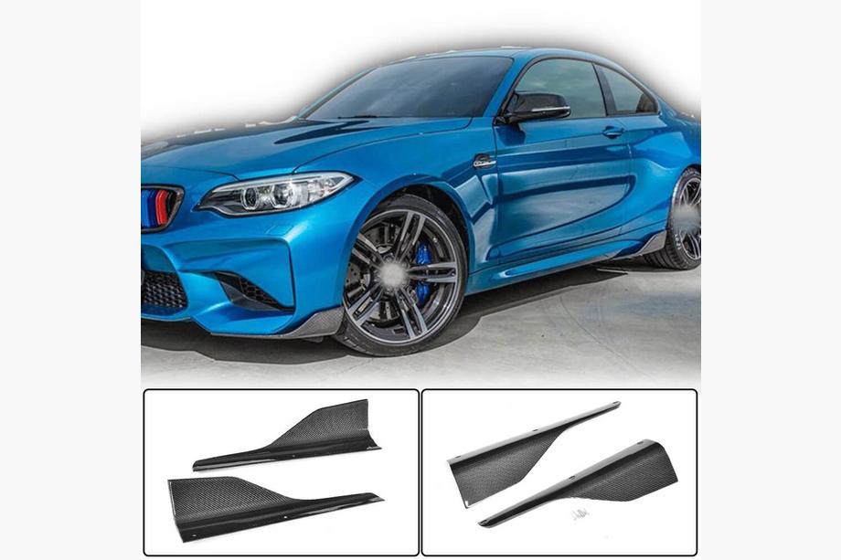 BMW 2 Series F22/F23 2014-2021 Carbon V4 Side Skirt Extensions (for M-Competition) Image
