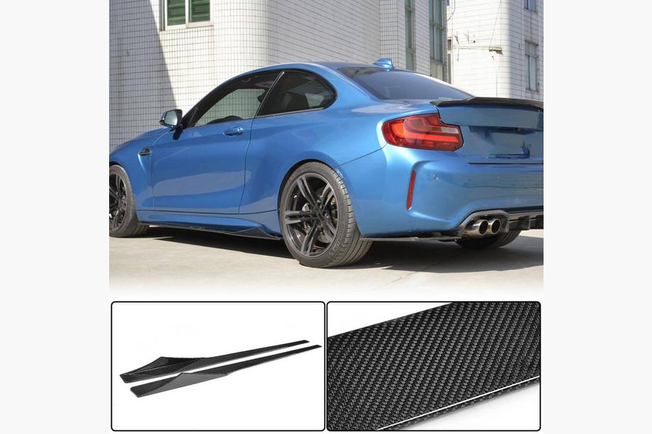 BMW 2 Series F22/F23 2014-2021 Side Skirt Extensions V1 (for F87, Carbon) Image