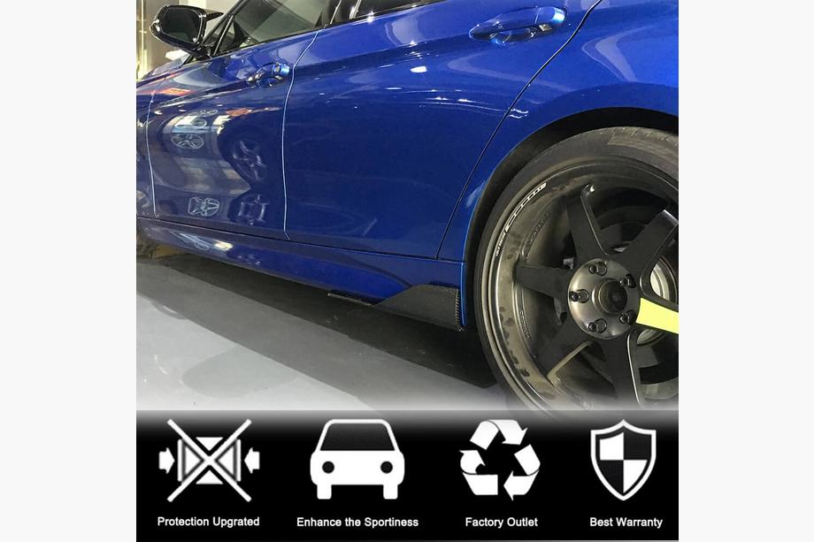 BMW 3 Series F30/F31 2012-2019 Side Skirt Covers V2 (for M-Sport Side Skirts, Carbon) Photo 3