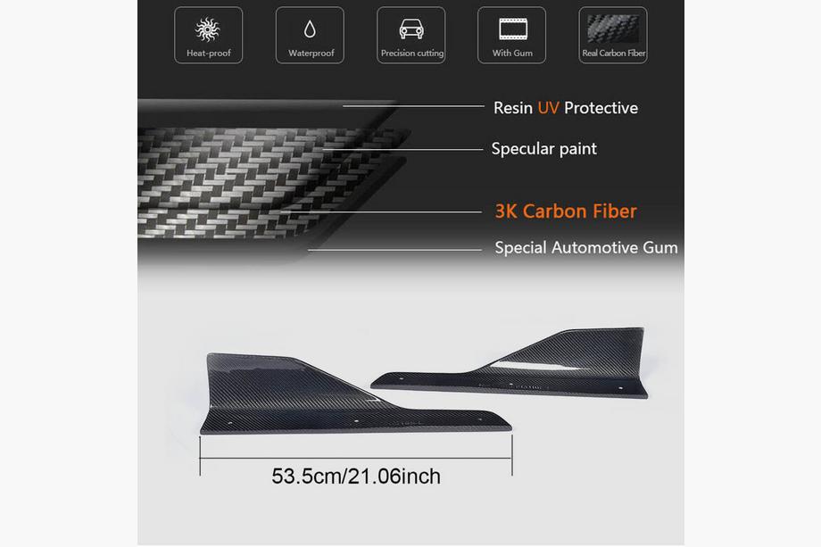 BMW 3 Series F30/F31 2012-2019 Side Skirt Covers V2 (for M-Sport Side Skirts, Carbon) Photo 6
